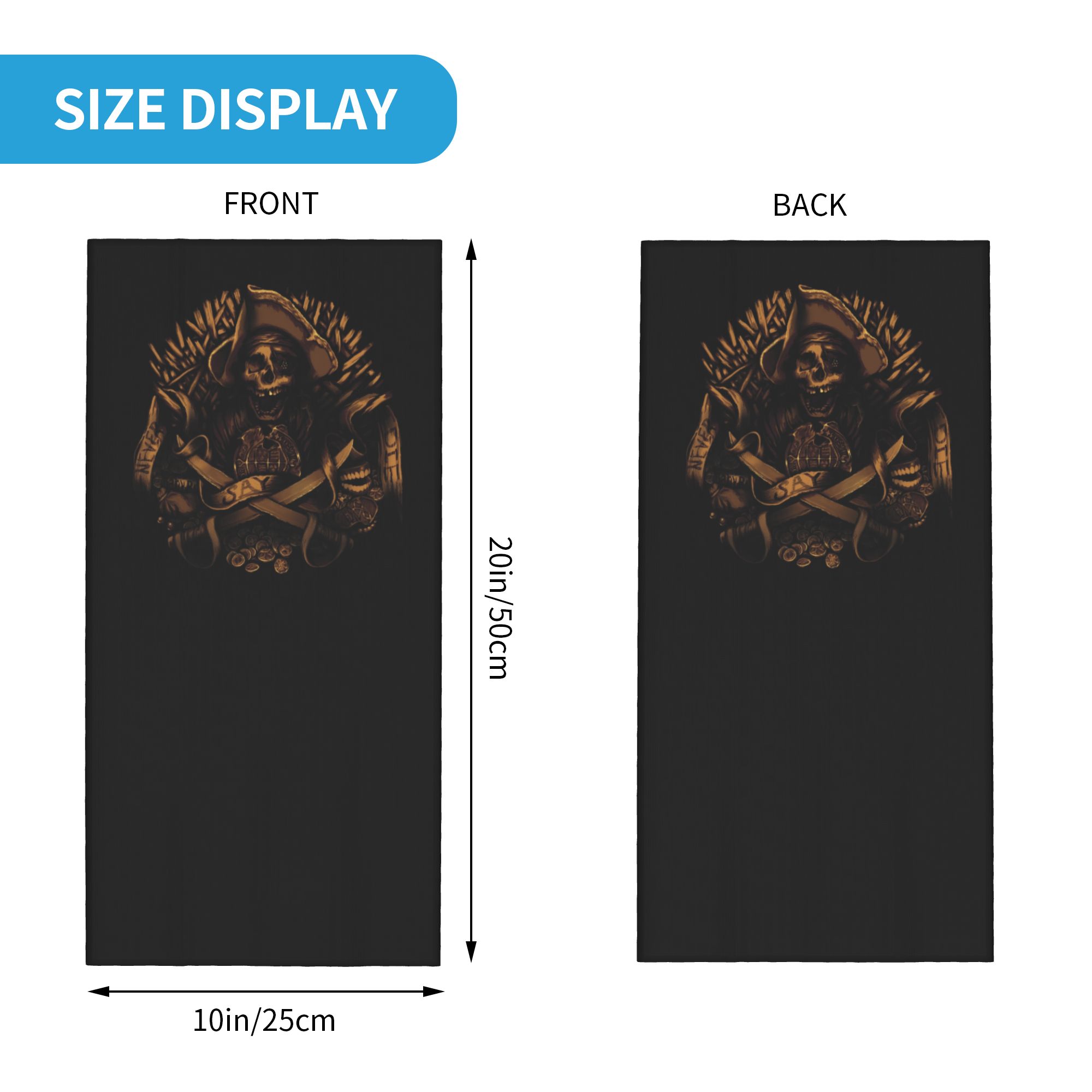 Custom Never Say Die Pirate Sk - Neck Gaiter Face Cover 评论和价格